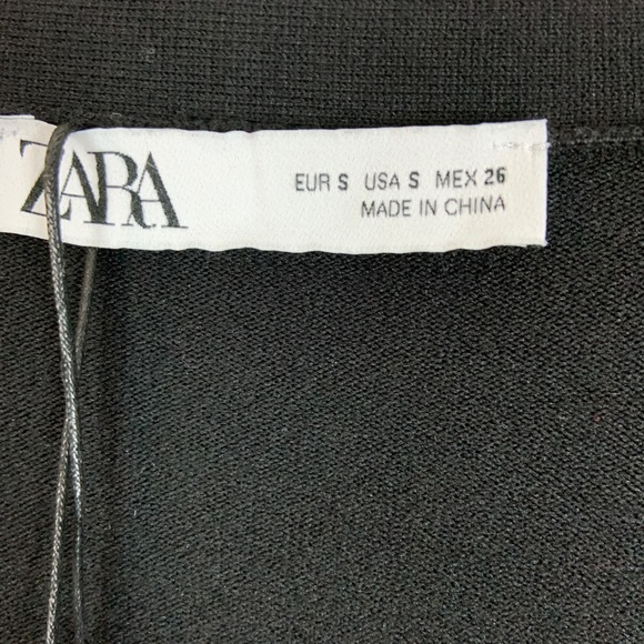 NWT Zara Black V Neck Cardigan Sweater Size Small - Picture 4 of 9